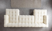 Ivy Ivory Boucle Double Chaise 146" Sectional - IVYIVR-USEC