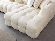 Ivy Ivory Boucle Double Chaise 146" Sectional - IVYIVR-USEC