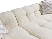 Ivy Ivory Boucle LAF 110" Sectional - IVYIVORY-LSEC