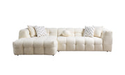 Ivy Ivory Boucle LAF 110" Sectional - IVYIVORY-LSEC