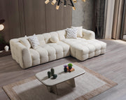 Ivy Ivory Boucle RAF Sectional - DMV FurnitureSectional