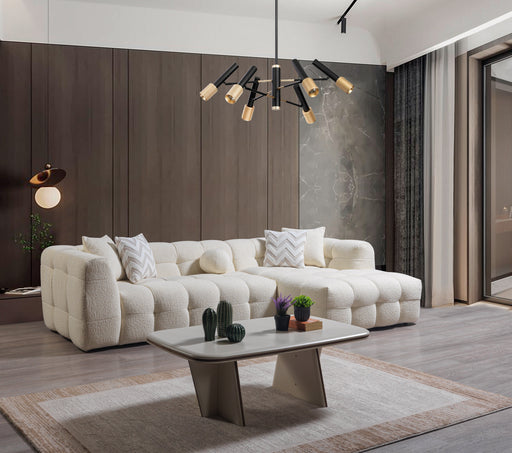 Ivy Ivory Boucle RAF Sectional - DMV FurnitureSectional