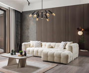 Ivy Ivory Boucle RAF Sectional - DMV FurnitureSectional