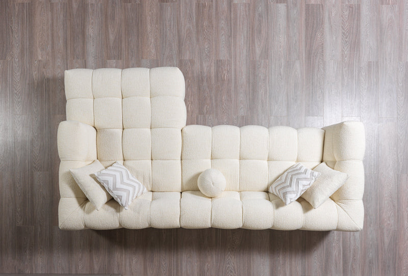 Ivy Ivory Boucle RAF Sectional - DMV FurnitureSectional