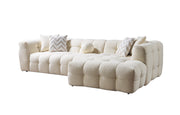 Ivy Ivory Boucle RAF Sectional - DMV FurnitureSectional