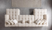 Ivy Sand Boucle Double Chaise 146" Sectional - IVYSAND-USEC