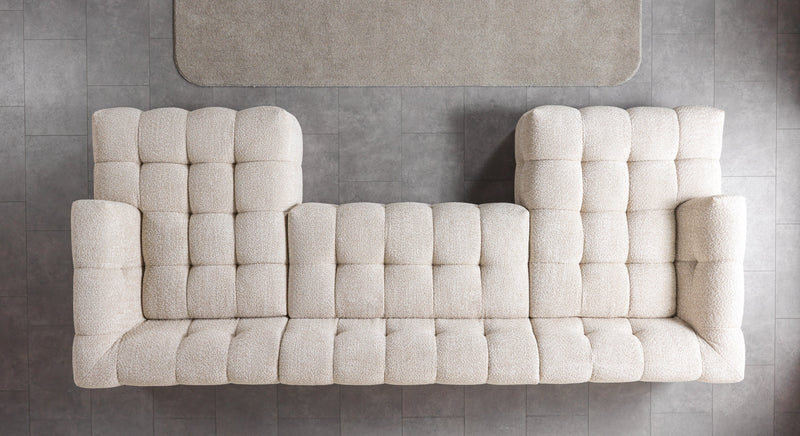 Ivy Sand Boucle Double Chaise 146" Sectional - IVYSAND-USEC