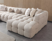 Ivy Sand Boucle Double Chaise 146" Sectional - IVYSAND-USEC