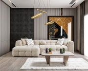 Ivy Sand Boucle LAF 110" Sectional - DMV FurnitureSectional