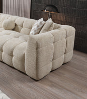 Ivy Sand Boucle LAF 110" Sectional - DMV FurnitureSectional