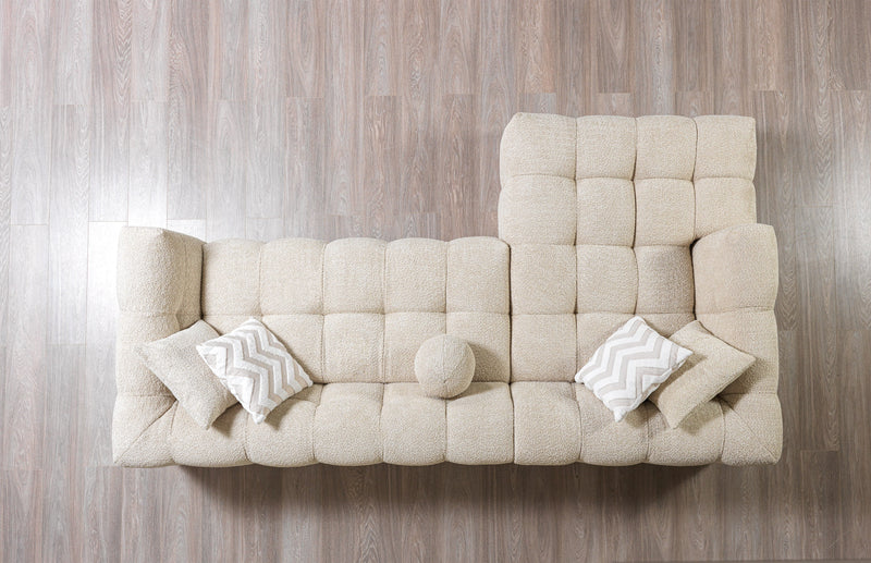Ivy Sand Boucle LAF 110" Sectional - DMV FurnitureSectional
