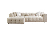 Ivy Sand Boucle LAF 110" Sectional - DMV FurnitureSectional