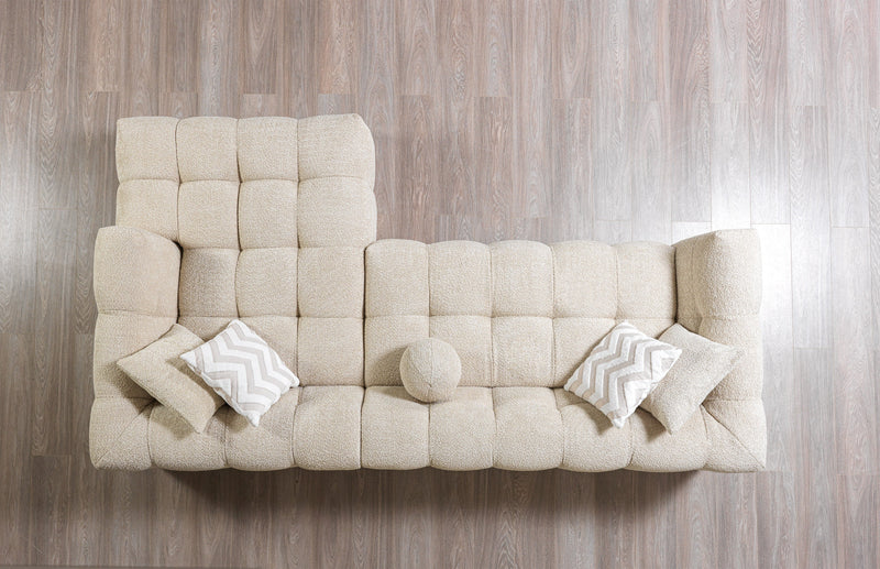 Ivy Sand Boucle RAF 110" Sectional - DMV FurnitureSectional