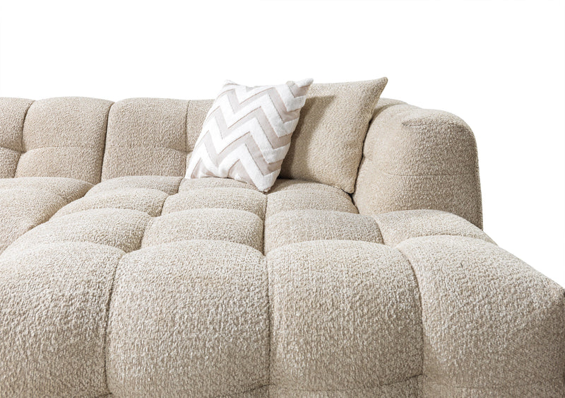 Ivy Sand Boucle RAF 110" Sectional - DMV FurnitureSectional