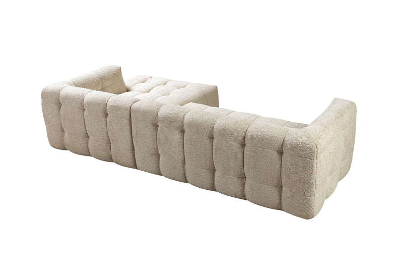 Ivy Sand Boucle RAF 110" Sectional - DMV FurnitureSectional
