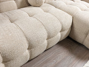 Ivy Sand Boucle RAF 110" Sectional - DMV FurnitureSectional