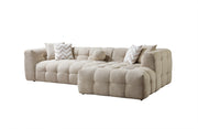 Ivy Sand Boucle RAF 110" Sectional - DMV FurnitureSectional