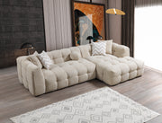 Ivy Sand Boucle RAF 110" Sectional - DMV FurnitureSectional