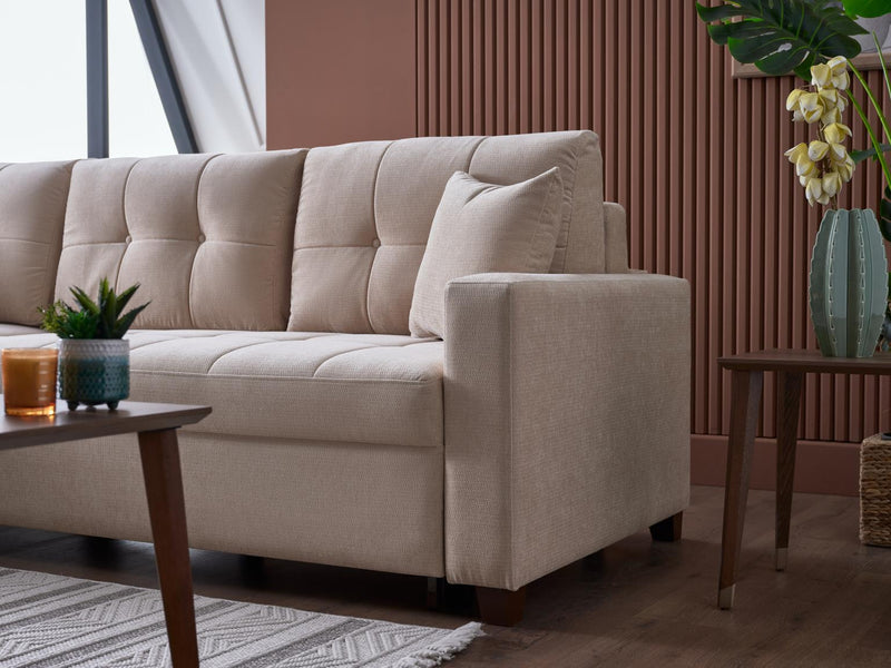Ivy Sectional (Koopsi Basic Beige) 3 Pieces - DMV FurnitureSleeper Sectional