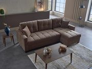 Ivy Sectional (Koopsi Basic Brown) 3 Pieces - DMV FurnitureSleeper Sectional