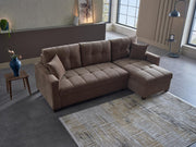 Ivy Sectional (Koopsi Basic Brown) 3 Pieces - DMV FurnitureSleeper Sectional