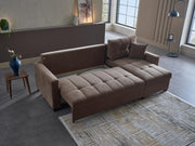 Ivy Sectional (Koopsi Basic Brown) 3 Pieces - DMV FurnitureSleeper Sectional