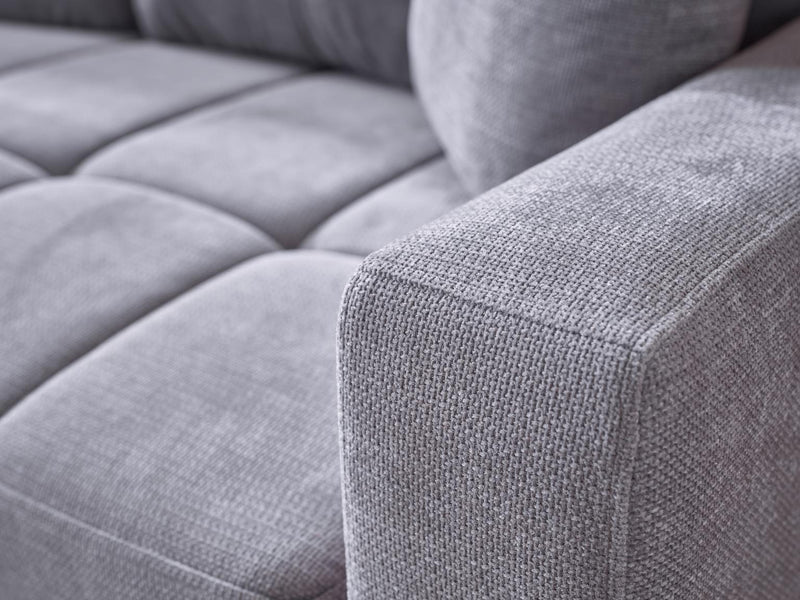 Ivy Sectional (Koopsi Basic Gray110) Brown Legs - DMV FurnitureSleeper Sectional
