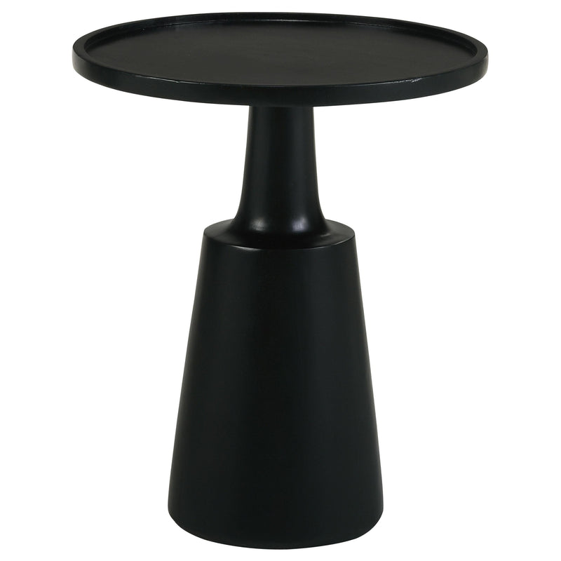 Ixia Round Solid Mango Wood Accent Side Table Black Stain - 915109