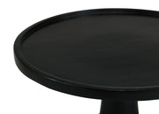 Ixia Round Solid Mango Wood Accent Side Table Black Stain - 915109