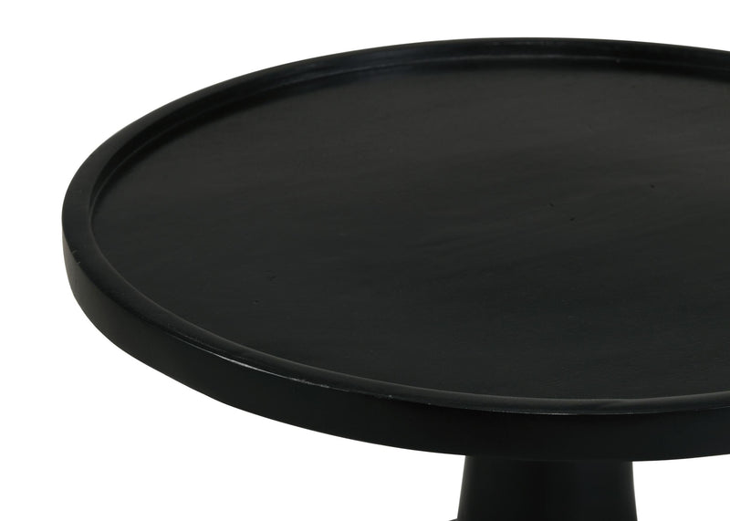 Ixia Round Solid Mango Wood Accent Side Table Black Stain - 915109