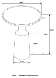 Ixia Round Solid Mango Wood Accent Side Table Black Stain - 915109