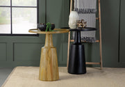 Ixia Round Solid Mango Wood Accent Side Table Black Stain - 915109