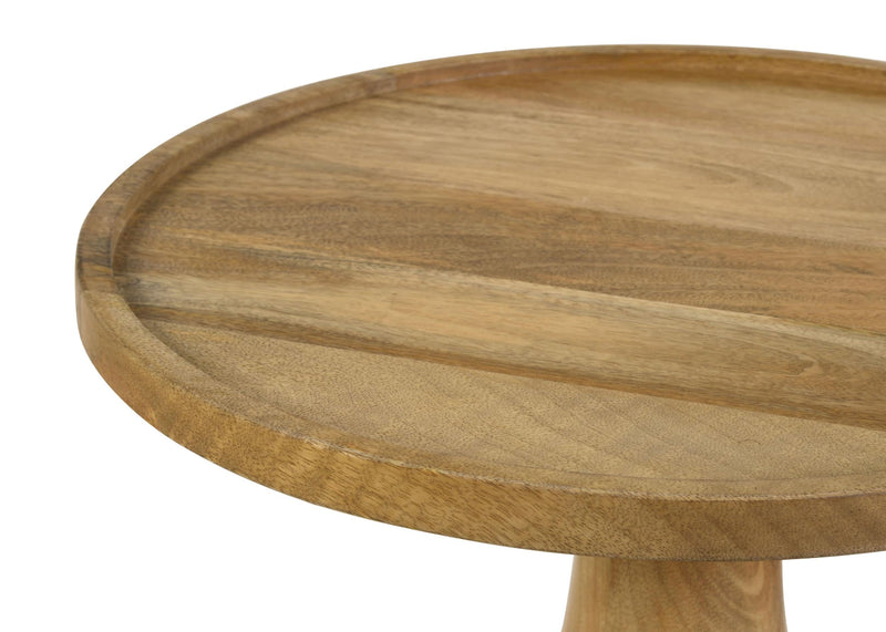 Ixia Round Solid Mango Wood Accent Side Table Natural - 915105