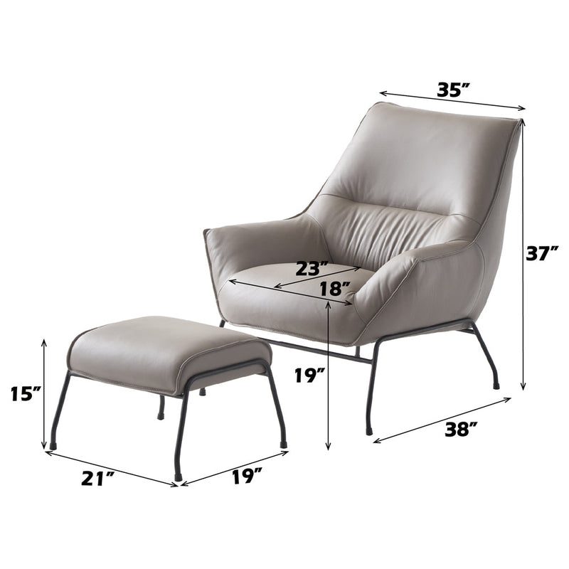 Jabel Accent Chair & Ottoman - AC02385