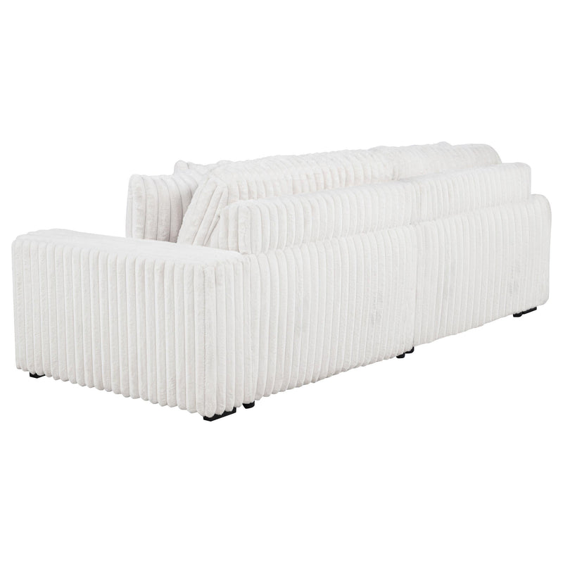 Jacana Corduroy Upholstered Dual Power Chaise Sofa Ivory - 600535P