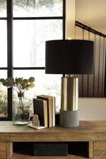 Jacek Gray/Brass Finish Table Lamp (Set of 2) - DMV FurnitureTable Lamp Pair