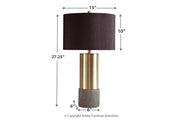 Jacek Gray/Brass Finish Table Lamp (Set of 2) - DMV FurnitureTable Lamp Pair