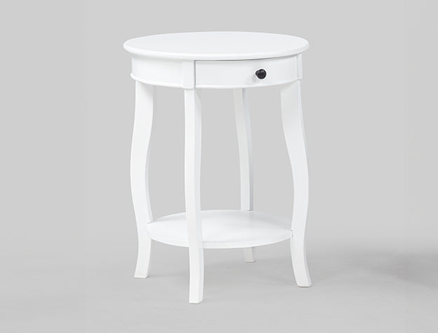 Jacie Chairside Table White - 4903WH