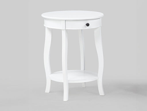 Jacie Chairside Table White - 4903WH
