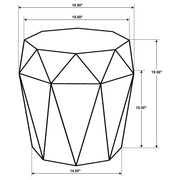Jacinto Octagonal Solid Mango Wood Side Table Grey - 931159