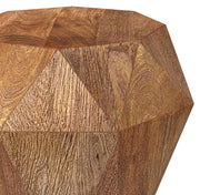 Jacinto Octagonal Solid Mango Wood Side Table Natural Brown - 931158