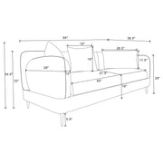 Jade 2-piece Chenille Upholstered Sofa Set Latte - 509411-S2