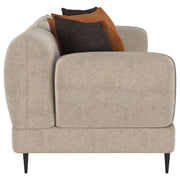 Jade 2-piece Chenille Upholstered Sofa Set Latte - 509411-S2