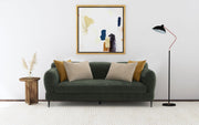 Jade Chenille Upholstered Modern Track Arm Sofa Green - 509131