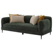 Jade Chenille Upholstered Modern Track Arm Sofa Green - 509131