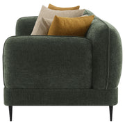 Jade Chenille Upholstered Modern Track Arm Sofa Green - 509131