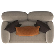 Jade Chenille Upholstered Sculpted Track Arm Loveseat Latte - 509412