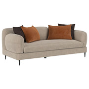 Jade Chenille Upholstered Sculpted Track Arm Sofa Latte - 509411