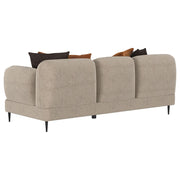 Jade Chenille Upholstered Sculpted Track Arm Sofa Latte - 509411