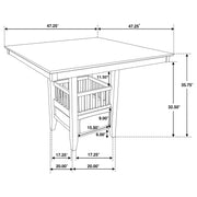 Jaden 5-piece Square Counter Height Dining Set Espresso - 100958-S5